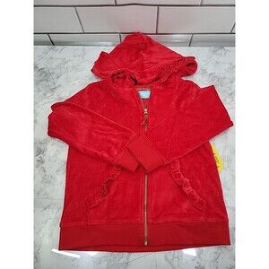 Lighting Bug Girls Sz 5 Velvet Velour Zip-up Jacket Outdoor School Casual